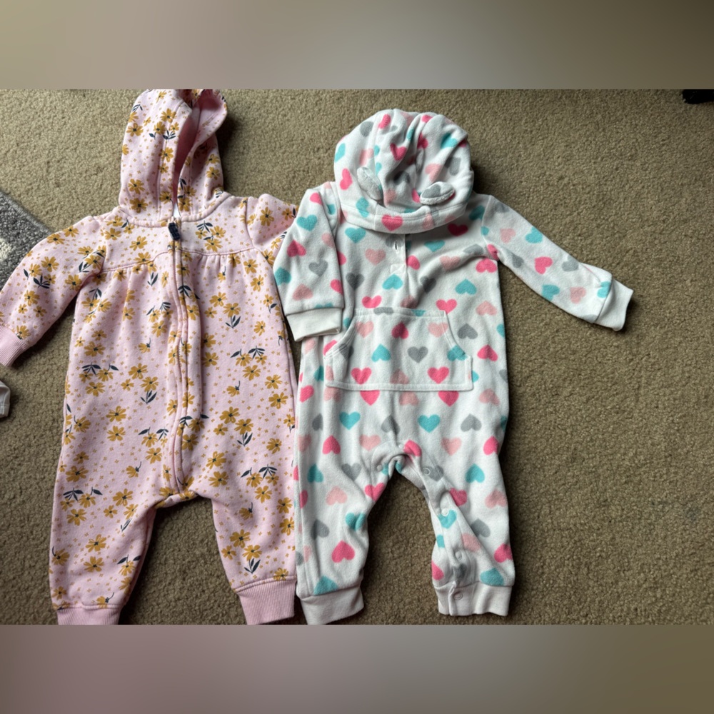 6 month baby girl footless rompers